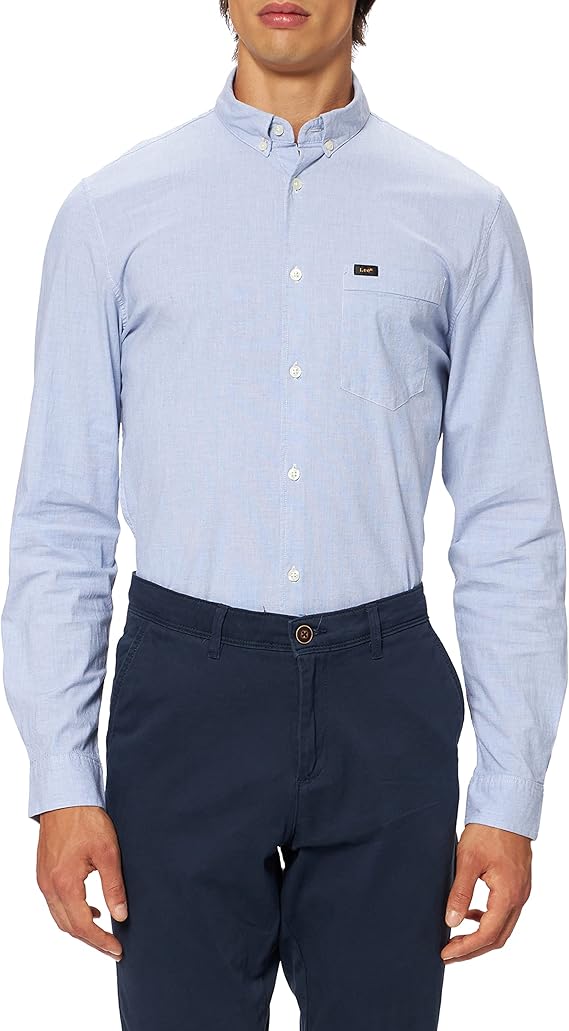 lee 男士修身纽扣衬衫